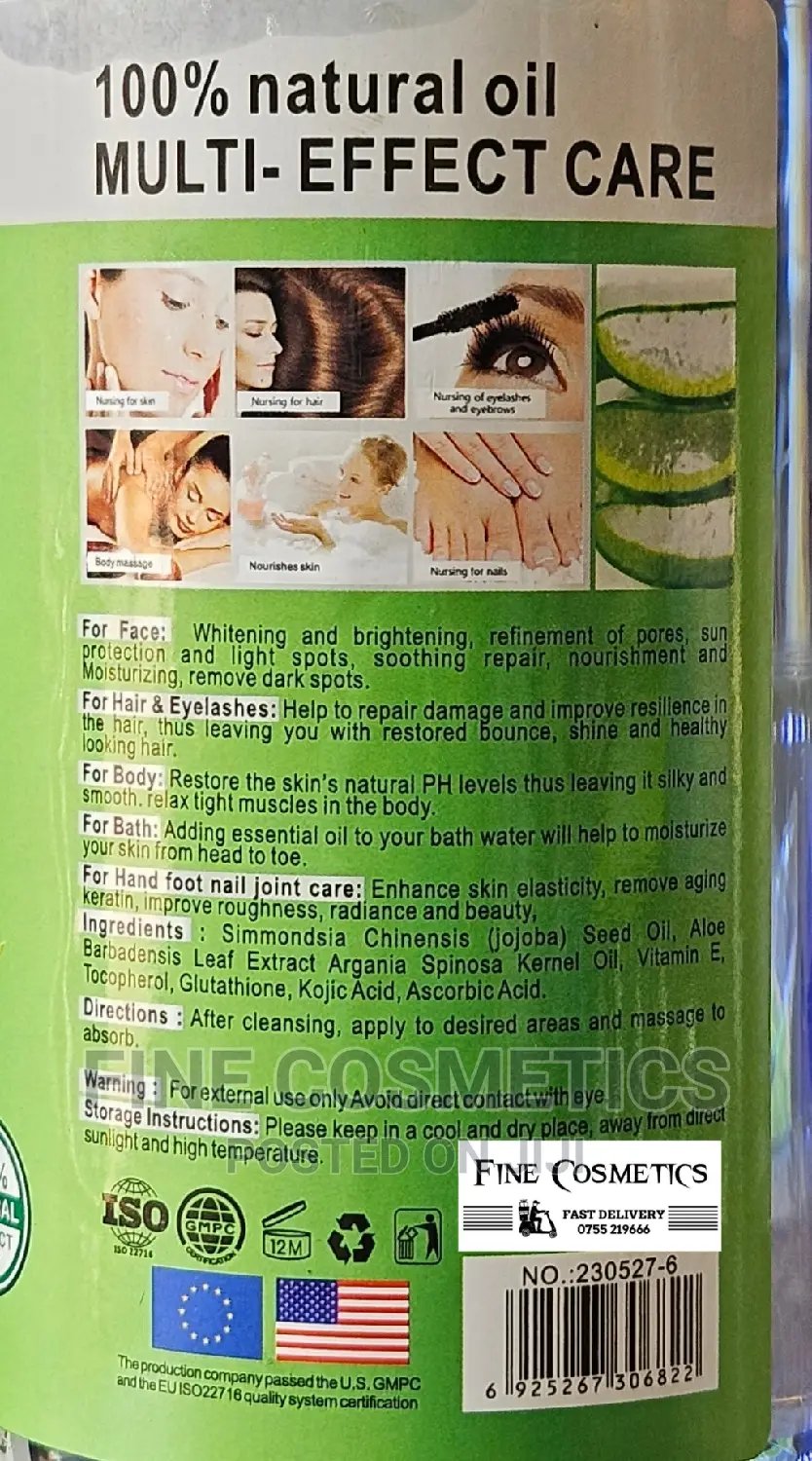 ALOE VERA OIL, Skin Glowing and Moisturizing Hair+Skin Oil.