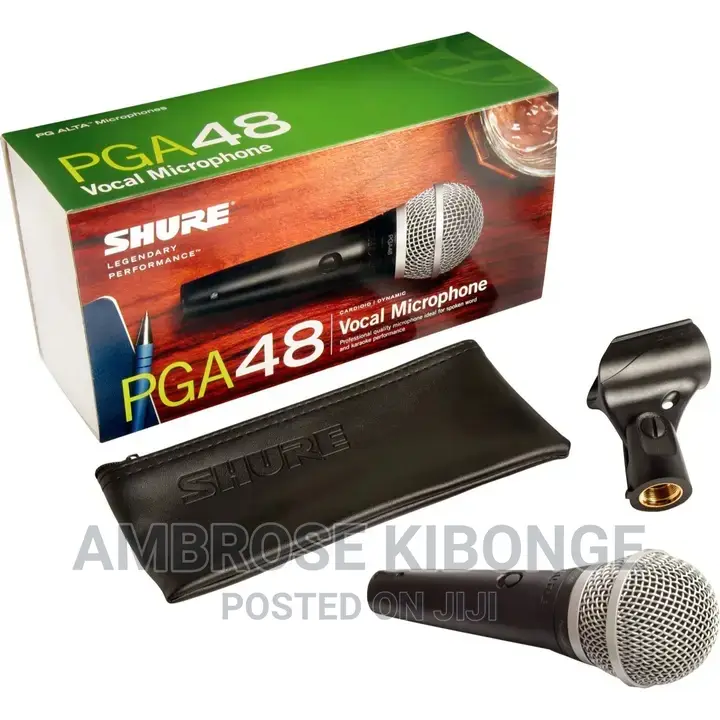 Packed Wired Shure PGA-48 Cardioid Dynamic Vocal Microphone.