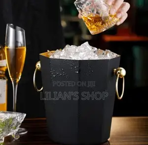Stainless Steel Ice Bucket Gold Black,White Gold