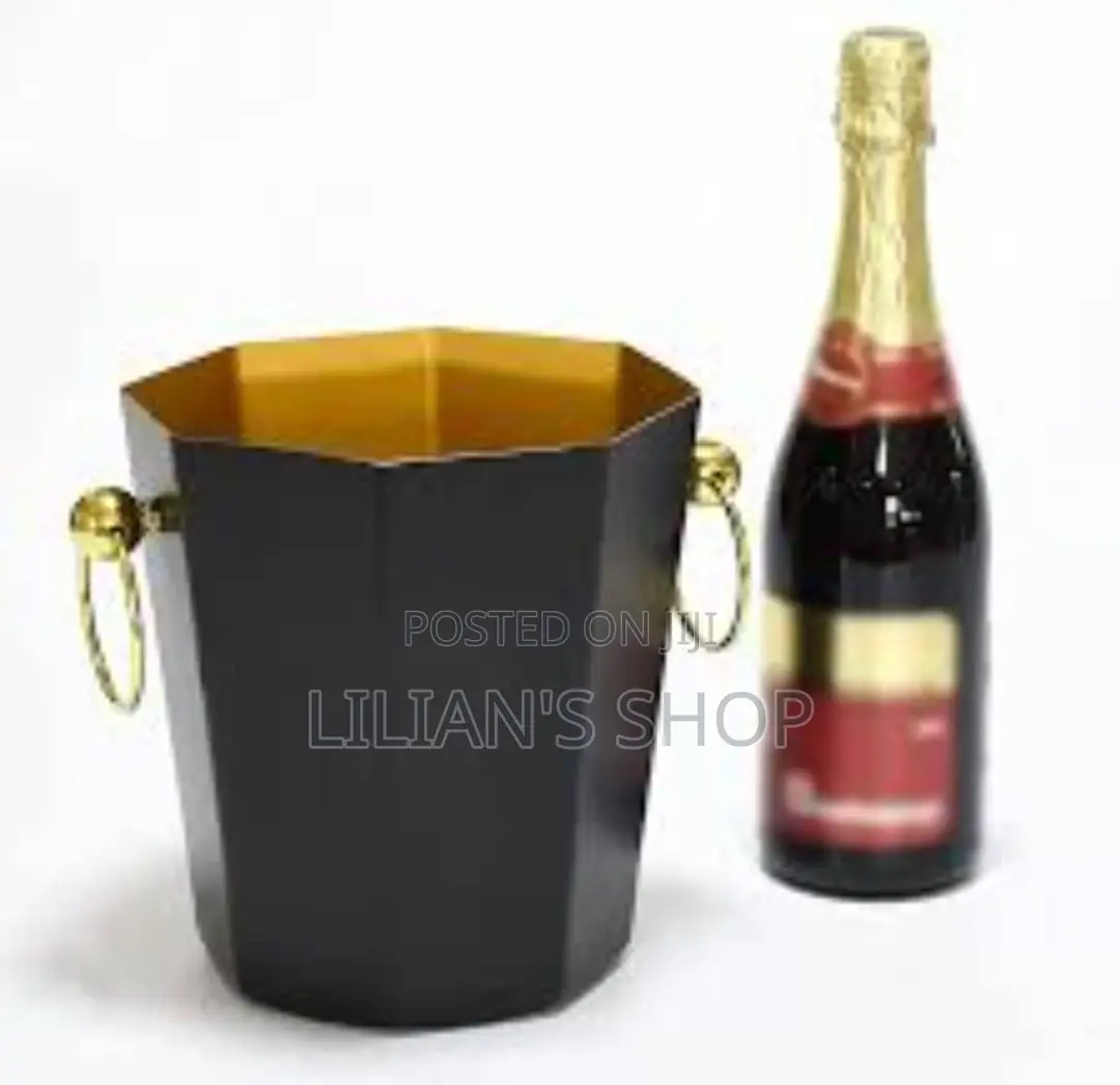 Stainless Steel Ice Bucket Gold Black,White Gold