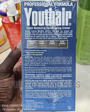 Youthair Hair Color Restoring Gray Hair Darkening Cond Cream