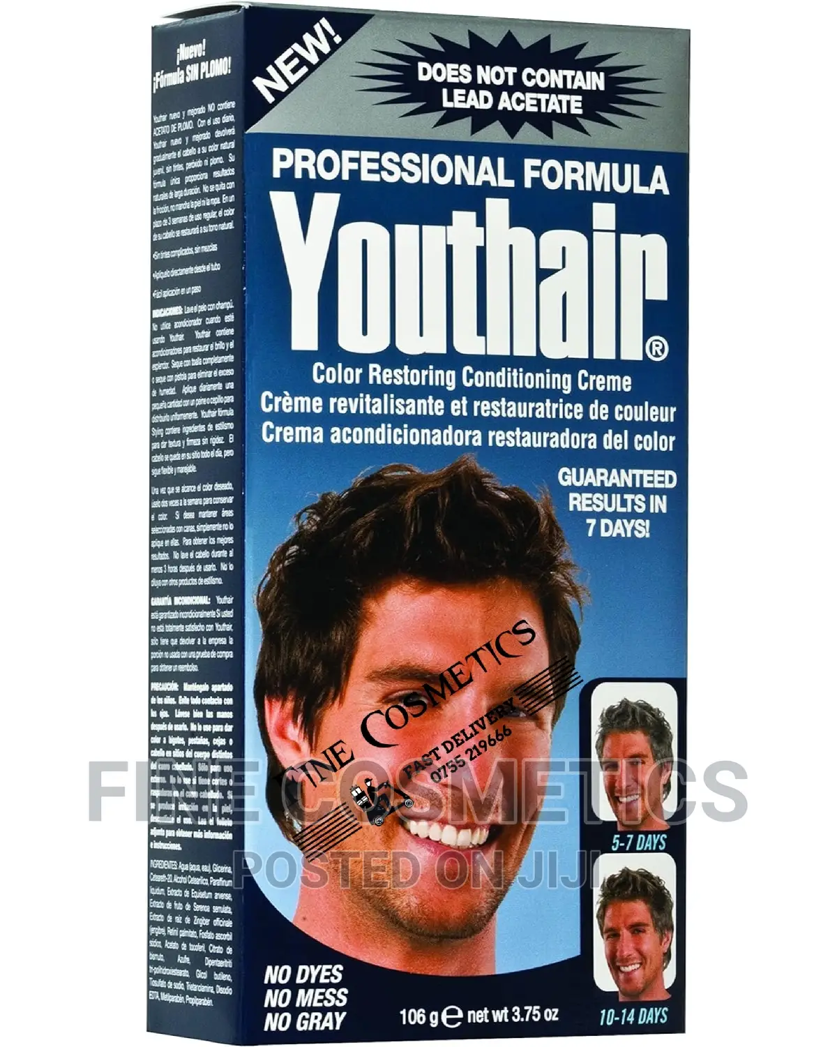 Youthair Hair Color Restoring Gray Hair Darkening Cond Cream