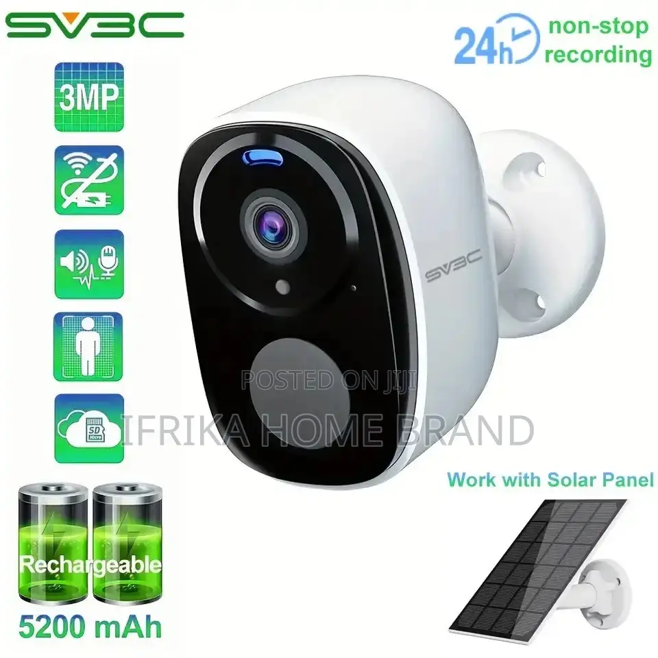 Wireless Battery Camera Wifi Outdoor, Solar Security Camera