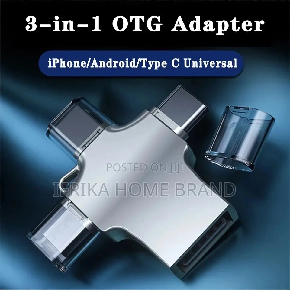 3 In 1 OTG Adapter Lighting Type C Micro Usb To Usb 3.0