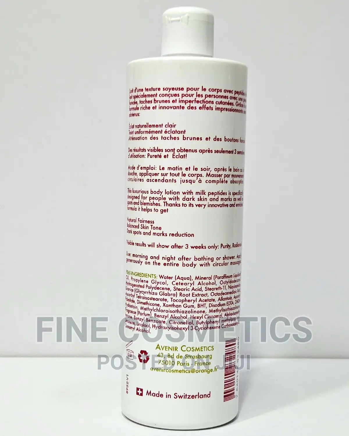 NELA-SKIN PARIS, Anti-Dark Spots Lightening Body Milk Lotion