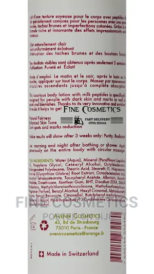 NELA-SKIN PARIS, Anti-Dark Spots Lightening Body Milk Lotion