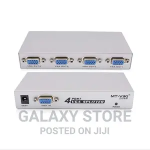 4 Port VGA Splitter With Power Adapter for VGA/SVGA 4 Port