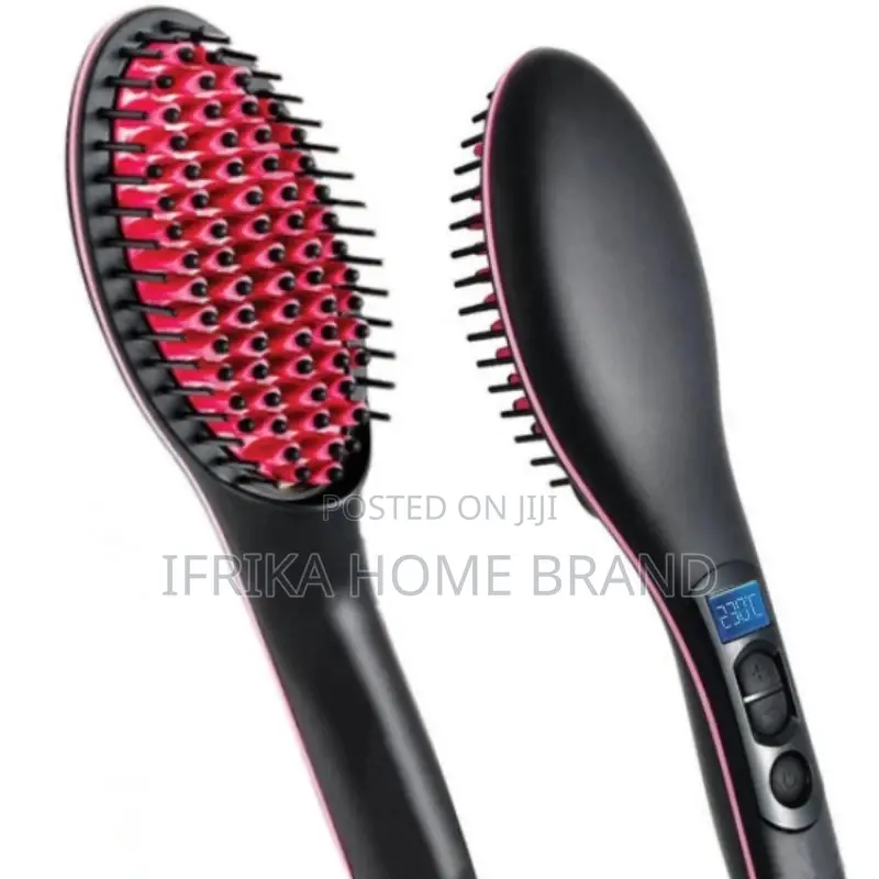Electric Hair Straightening Brush Comb Adjustabletemperature