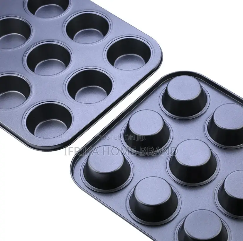 12-Cup Nonstick Carbon Steel Muffin Pan Tray Cupcake Mold