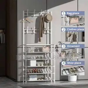 Living Room Organizer for Clothes Hat Coats Shoes