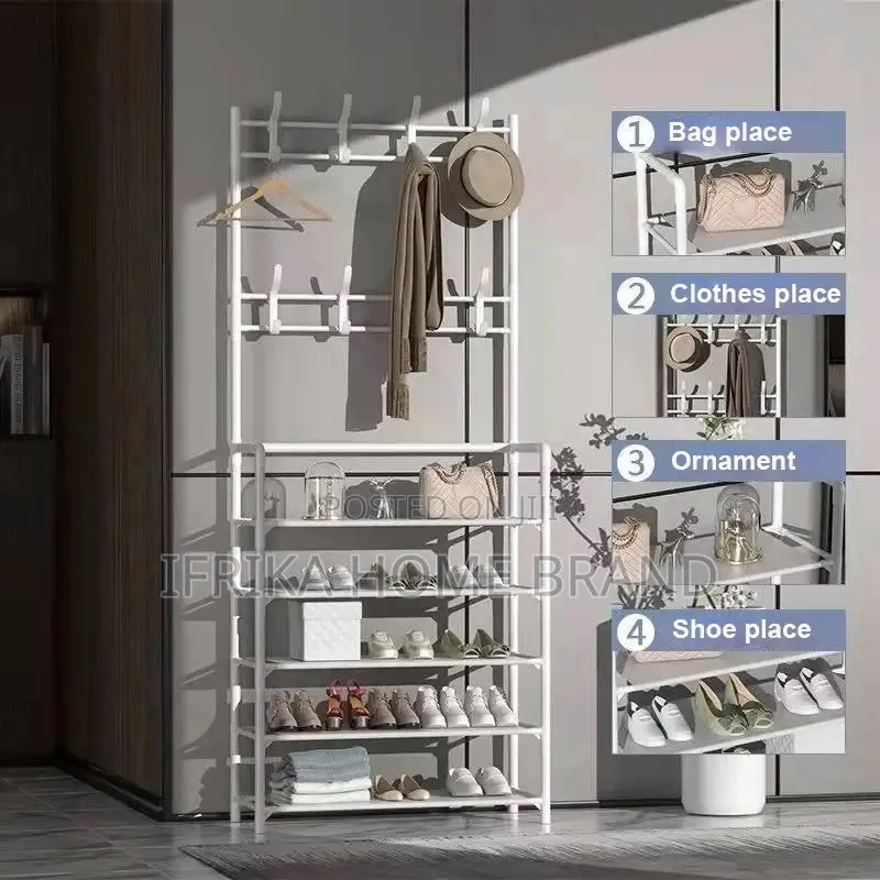 Living Room Organizer for Clothes Hat Coats Shoes