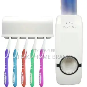 Toothbrush Holder Wall Mount Toothpaste Dispenser Rack