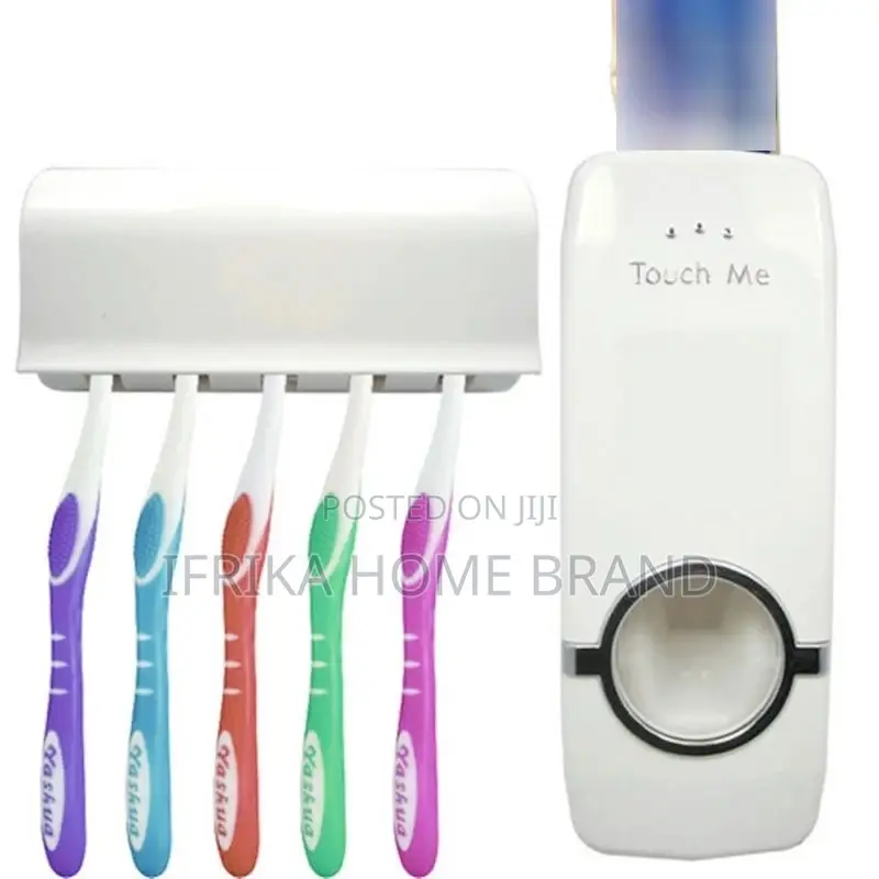 Toothbrush Holder Wall Mount Toothpaste Dispenser Rack