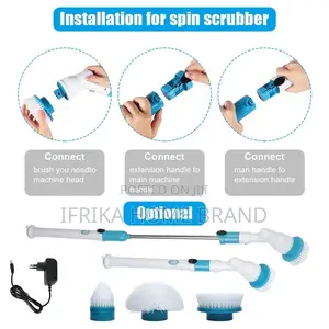 3 in 1 Bathroom and Tile Brush Electric Spin Scrubber