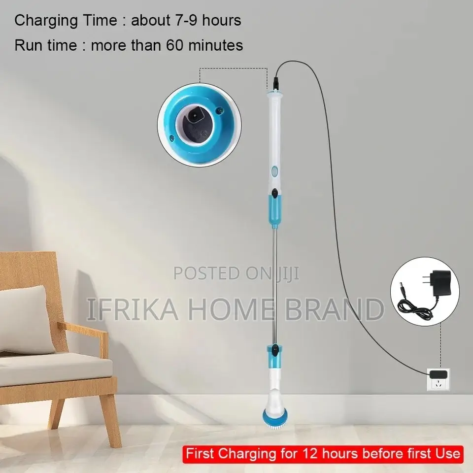 3 in 1 Bathroom and Tile Brush Electric Spin Scrubber