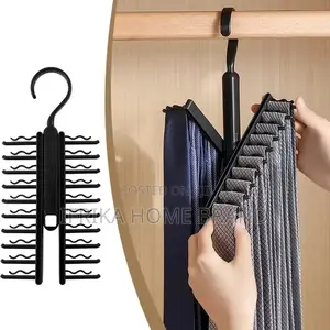 Tie Hanger Rotatable Necktie Storage Rack Wardrobe Organizer