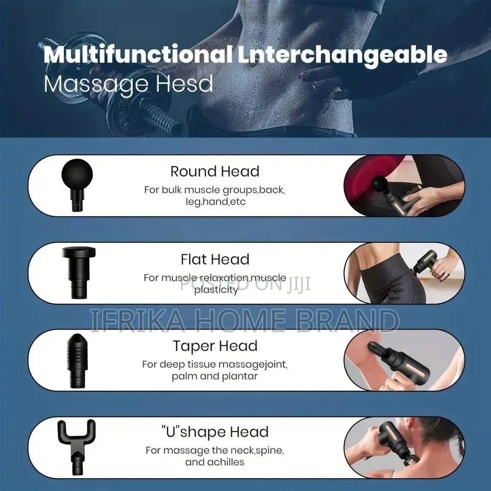 Portable Fascial Massage Gun Electric Pistol Massager