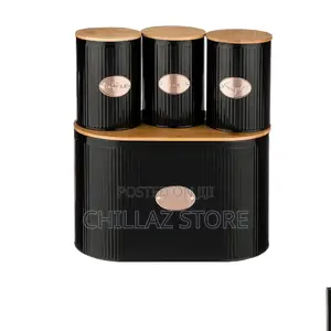 Black and Gold Bread Box.