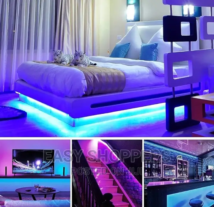 Living Room 5m RGB Led Strip Light Remote Controller+Adapter