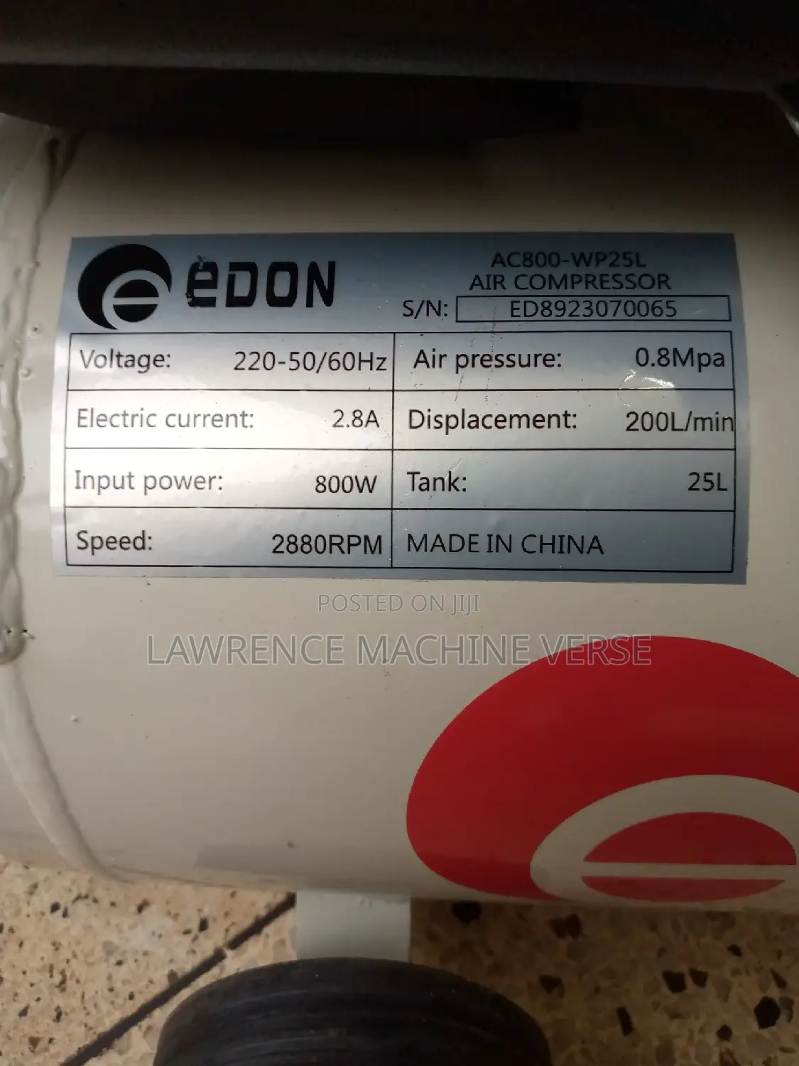 25L Air Compressor Edon