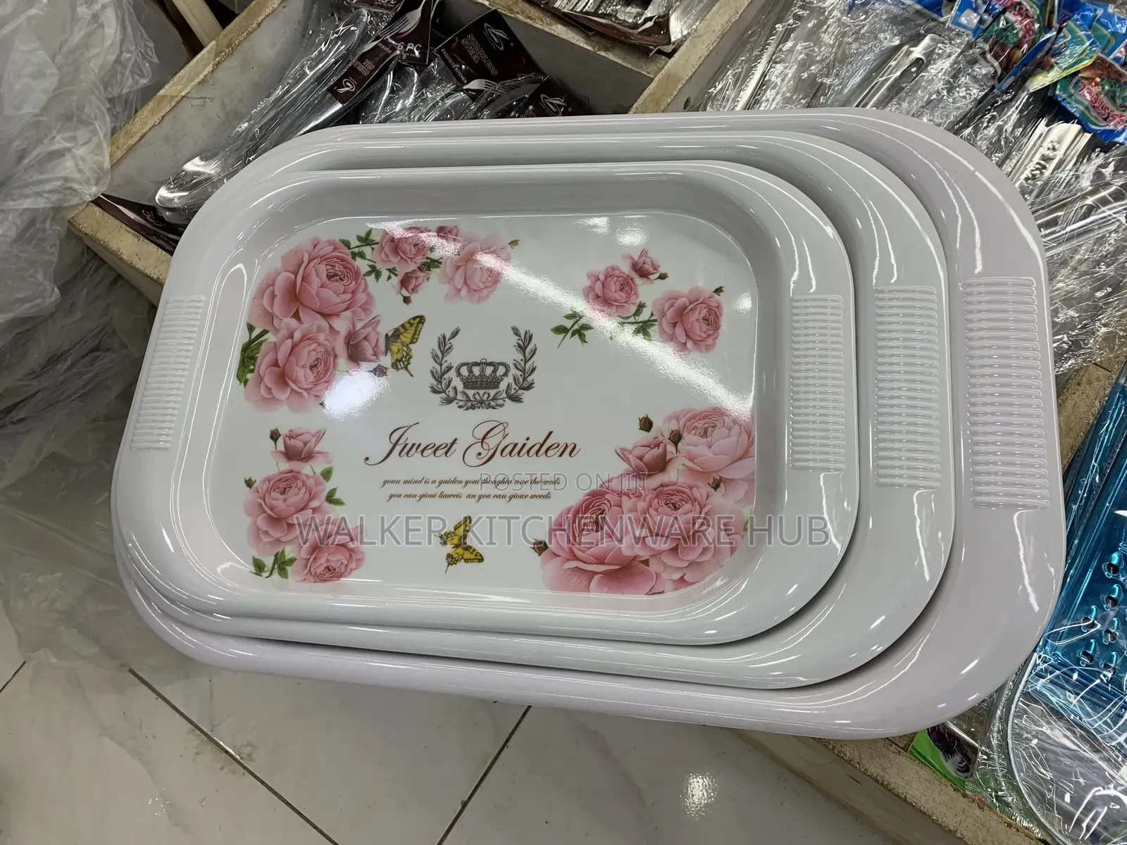 3pc Classic Melamine Tray