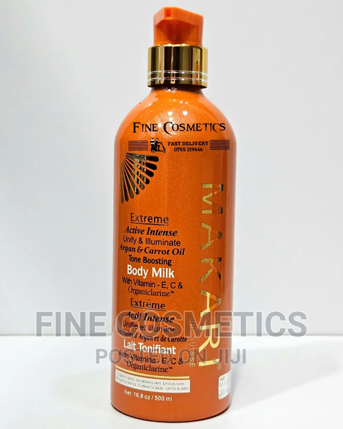 Original MAKARI Toning Body Milk Lotion Wiz Argan+Carrot Oil