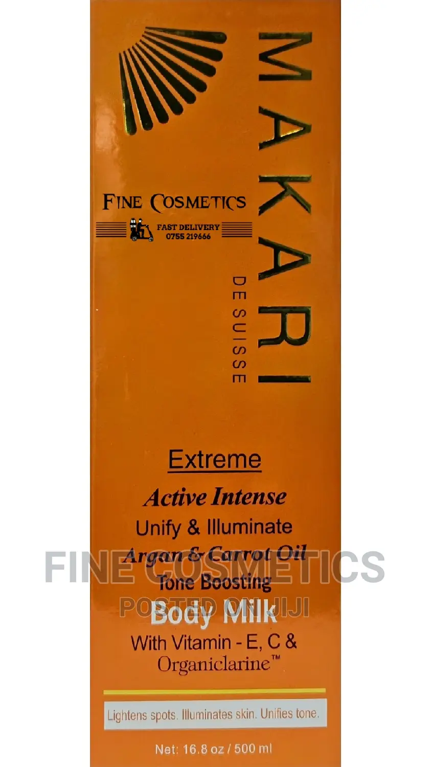 Original MAKARI Toning Body Milk Lotion Wiz Argan+Carrot Oil