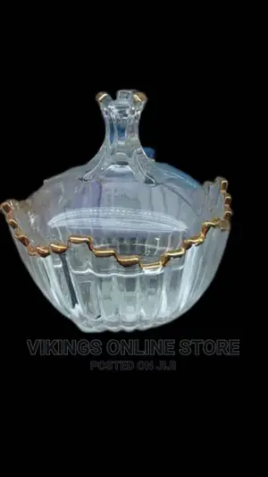 Elegant Glass Sugar Bowl