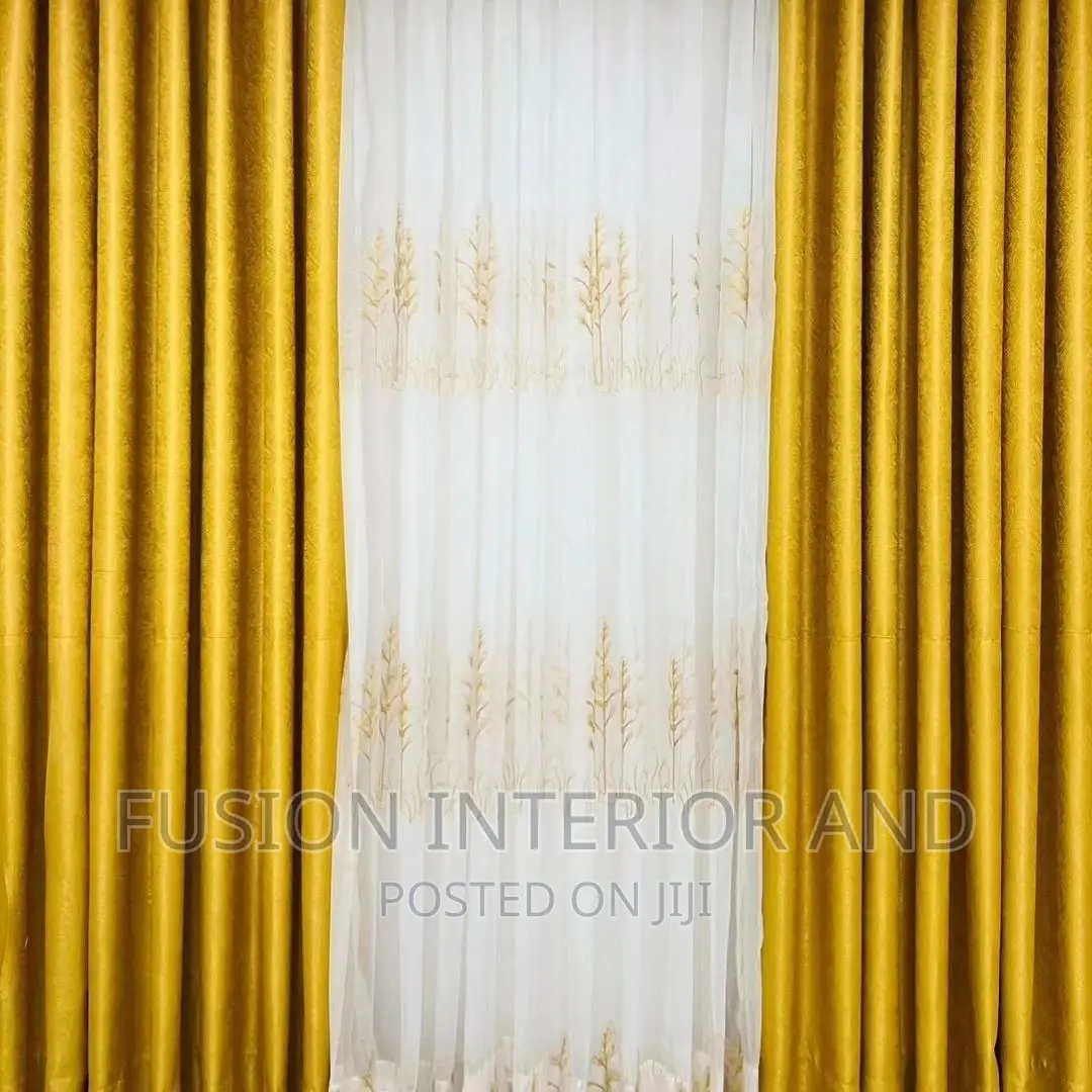 Yellow Plain Curtains