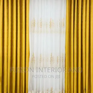 Yellow Plain Curtains