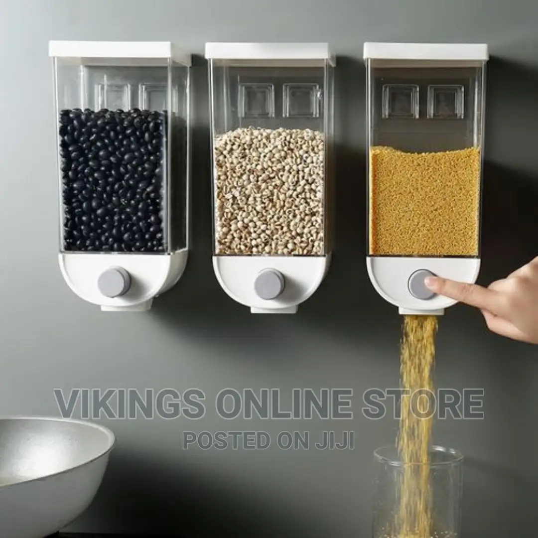 3piece Wall-Mounted Cereal Dispenser,Food Storage Container