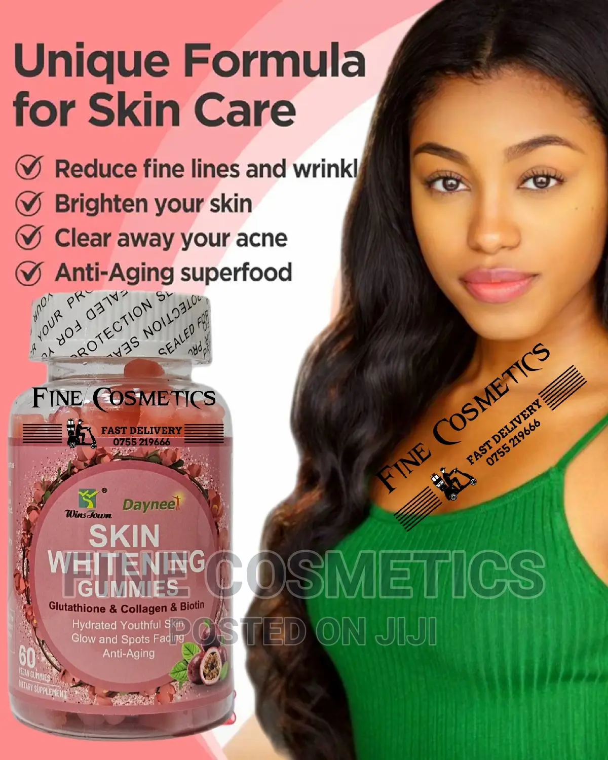 Health Bright Skin Whitening Chewing Gummies Wiz Glutathione