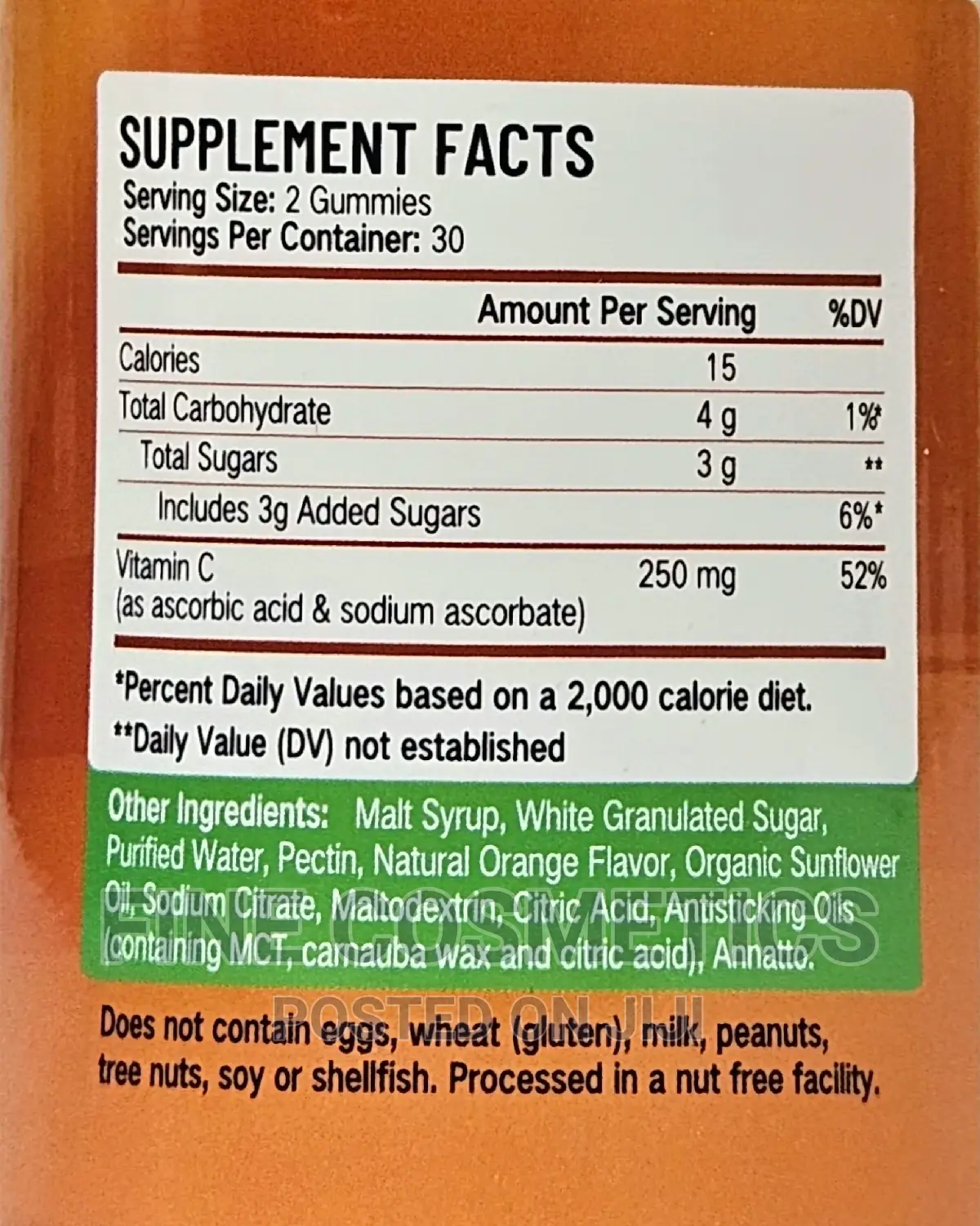 Health Bright Skin Immune System Support Vitamin C Gummies