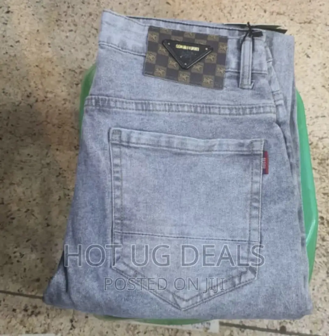 Men's Designer Skinny Jeans Trousers - Grey