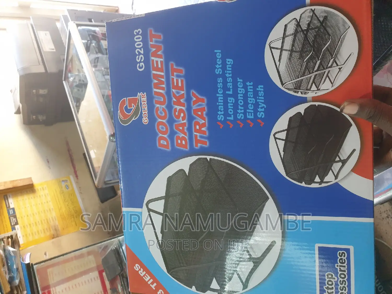3 Tier Metallic Document Tray