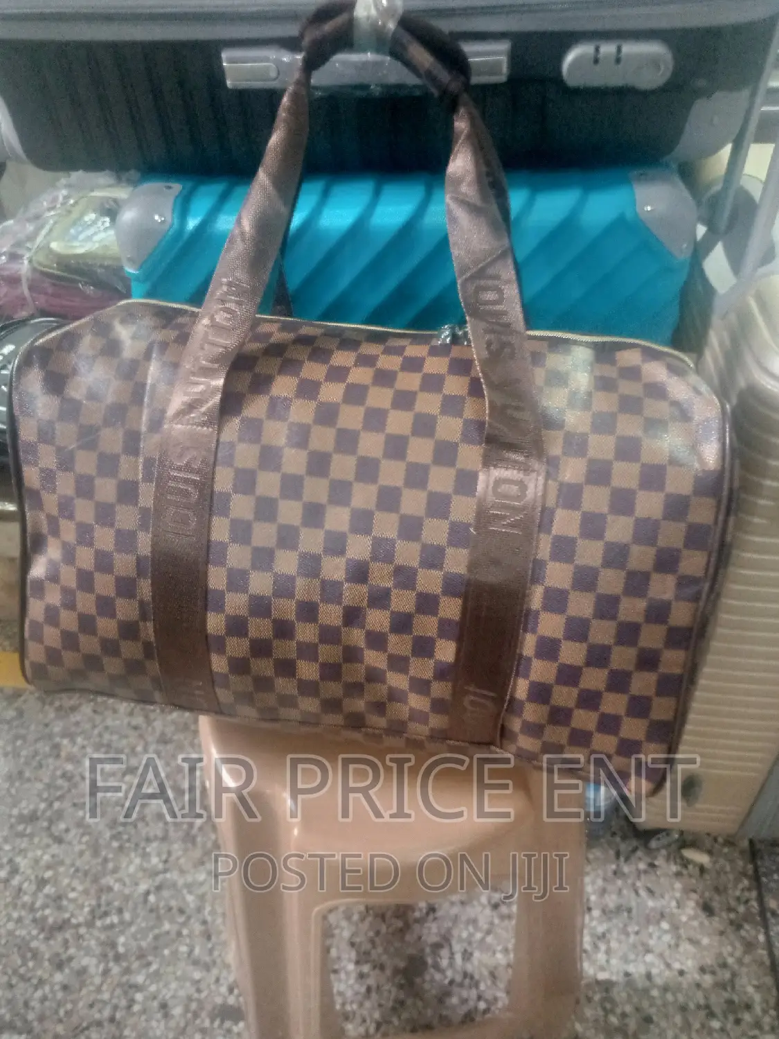 Original Leather Safari Bag by Louis Viton. Medium.( Brown)
