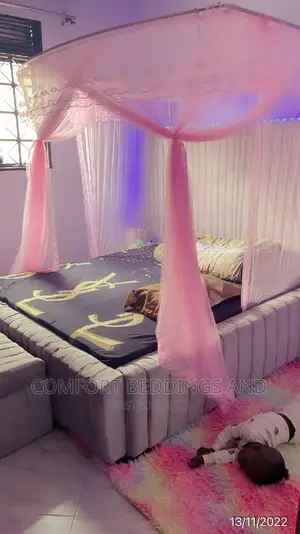 Two Stand Adjustable Mosquito Net Pink 5*6, 6*6