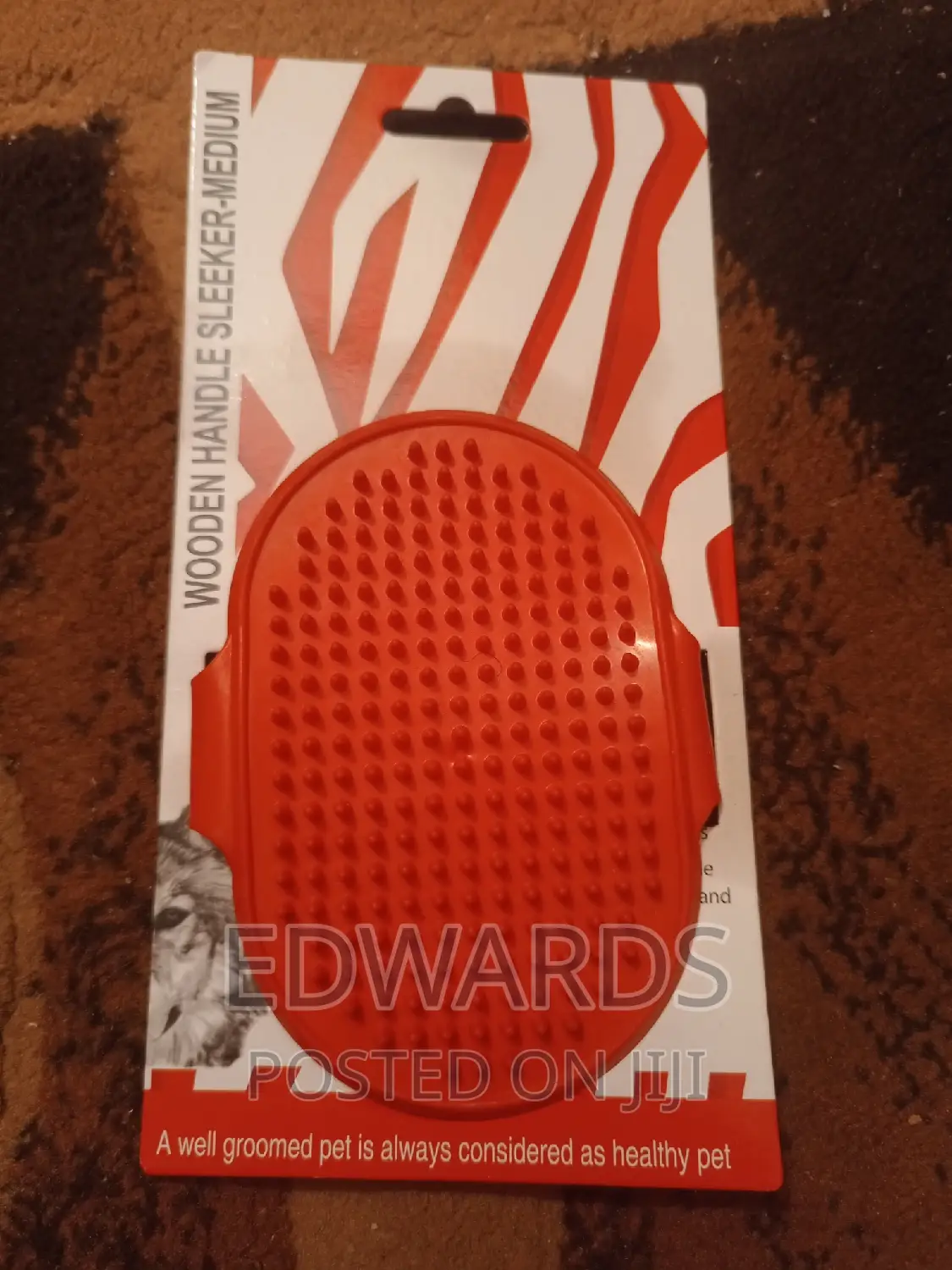 Dog Washing Brush Red