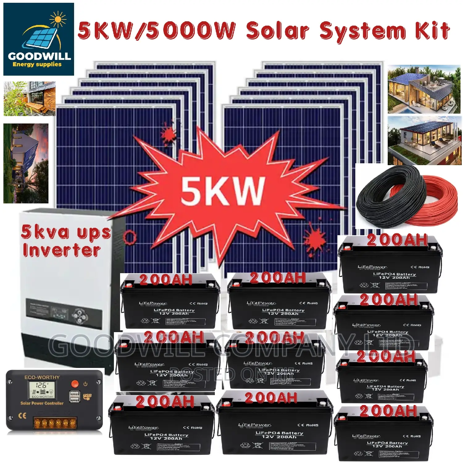 5KW / 5000W Solar Kit Full System