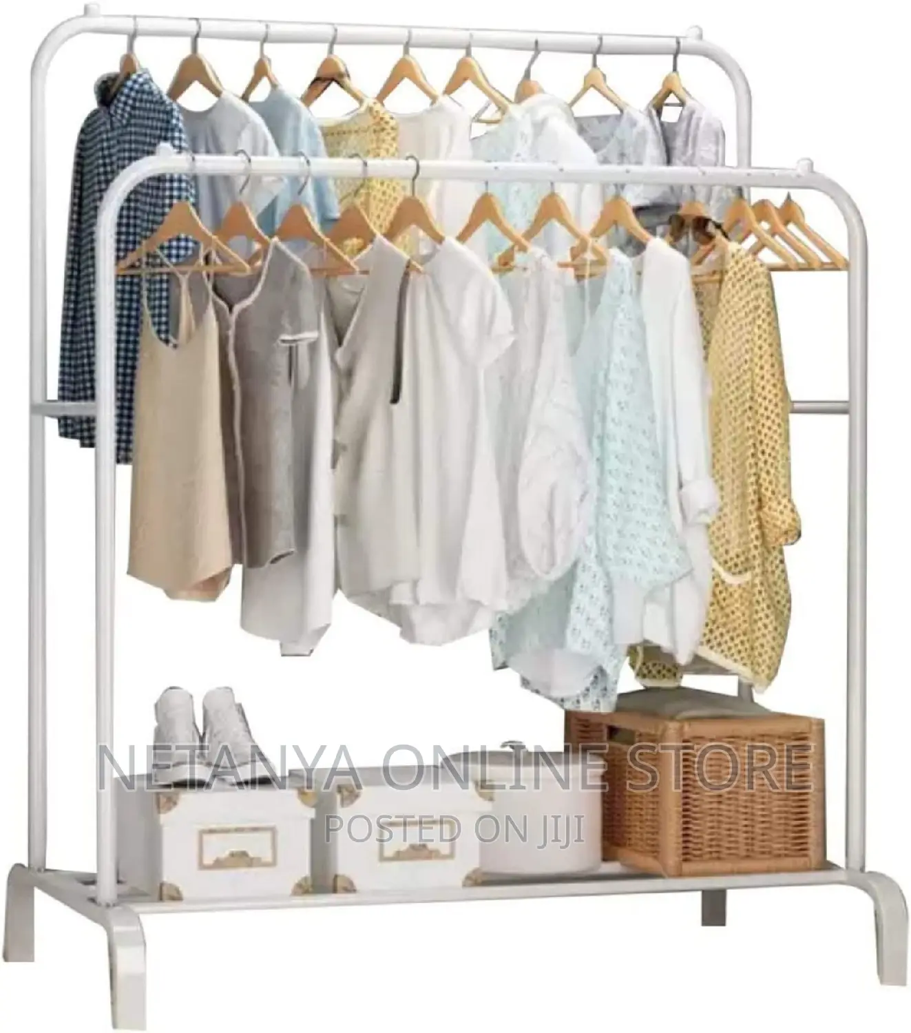 Metallic Multifunctional Clothes Rack