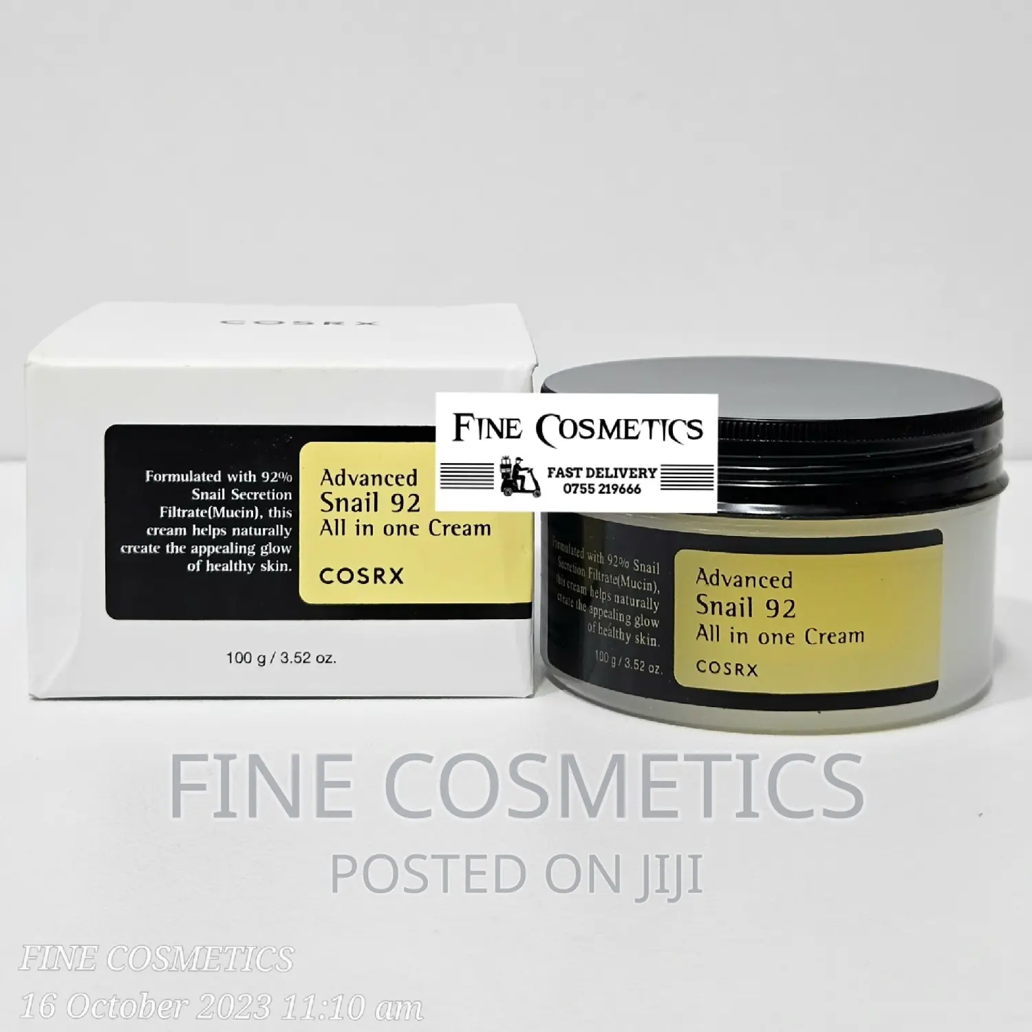 Advanced Snail 92 All on One COSRX Snail Skin Repair Cream.