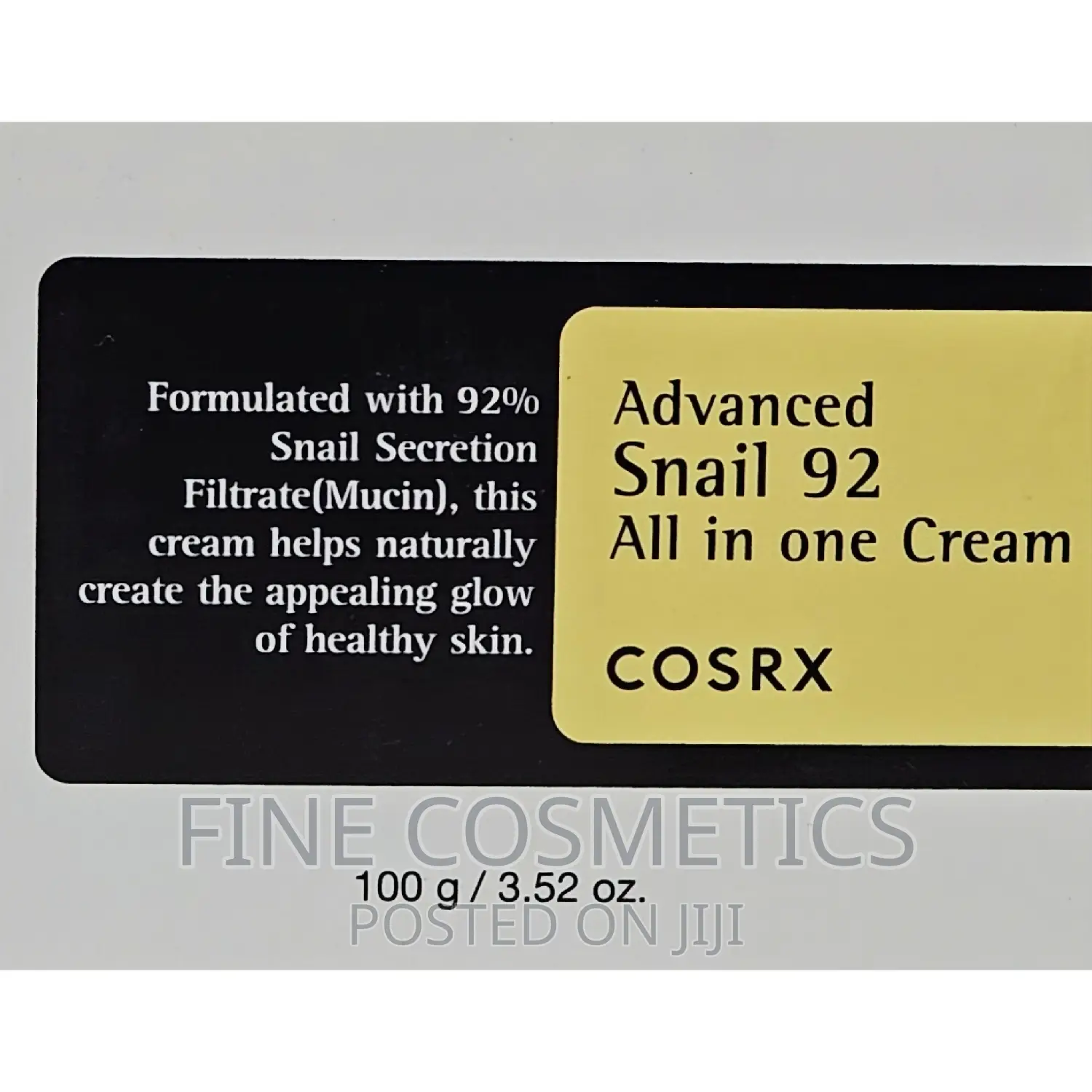 Advanced Snail 92 All on One COSRX Snail Skin Repair Cream.