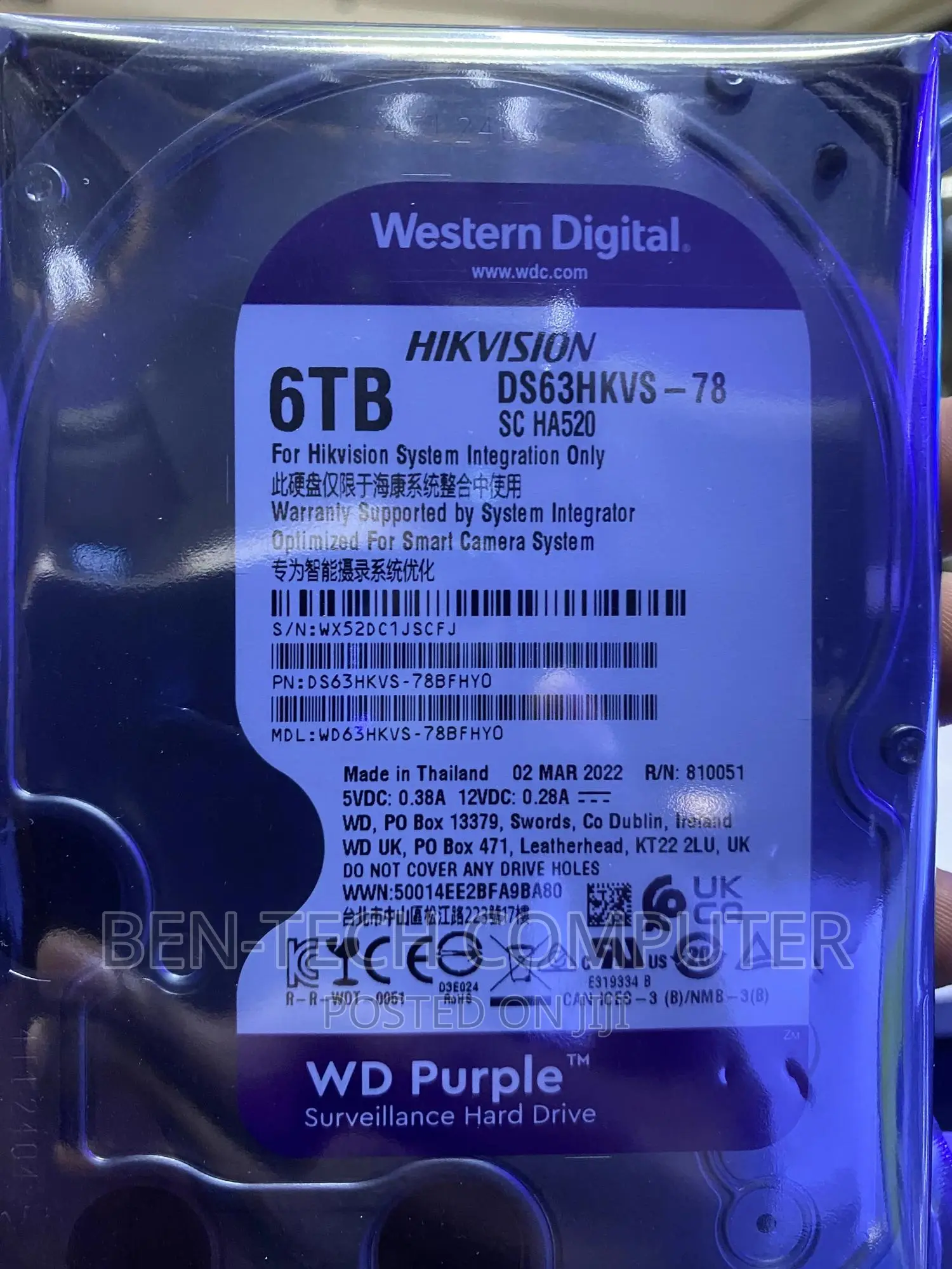 6tb Surveillance Hard Disk Sata