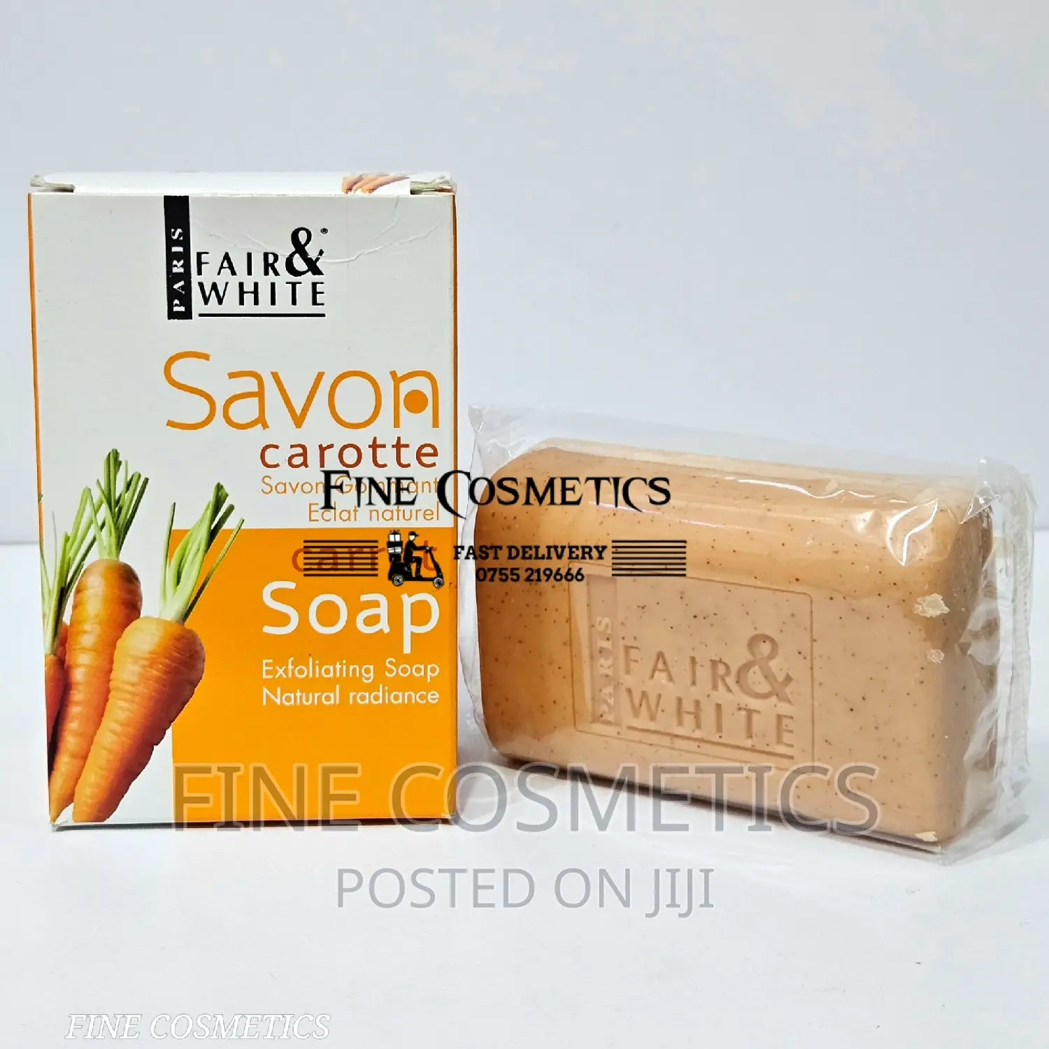 Fair And White Carrot Soap Natural Exfoliating Radiance Savo