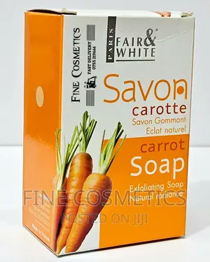 Fair And White Carrot Soap Natural Exfoliating Radiance Savo