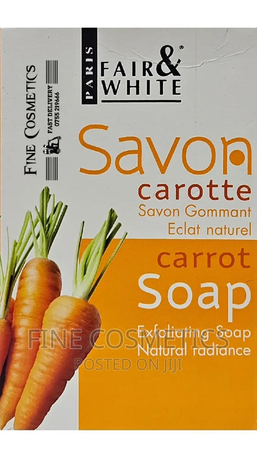 Fair And White Carrot Soap Natural Exfoliating Radiance Savo