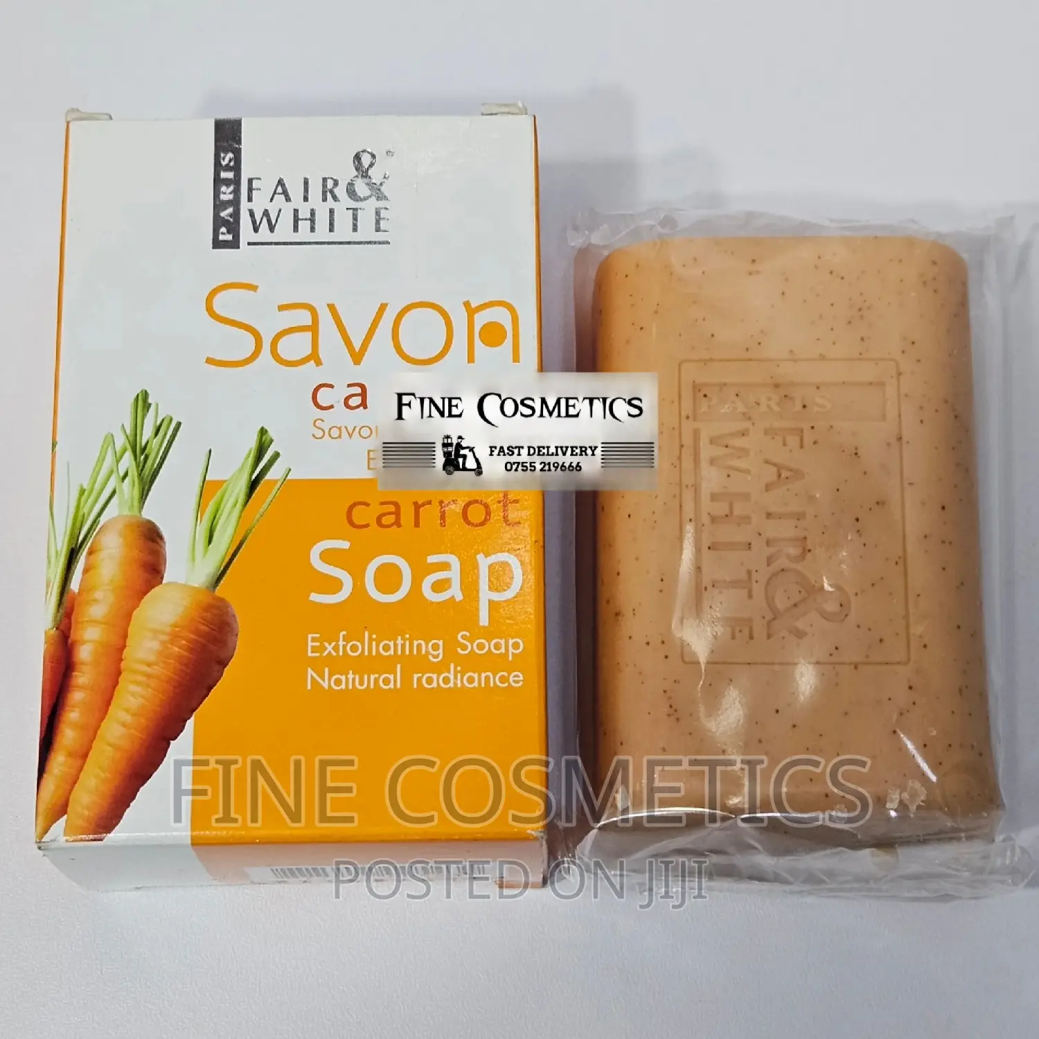 Fair And White Carrot Soap Natural Exfoliating Radiance Savo