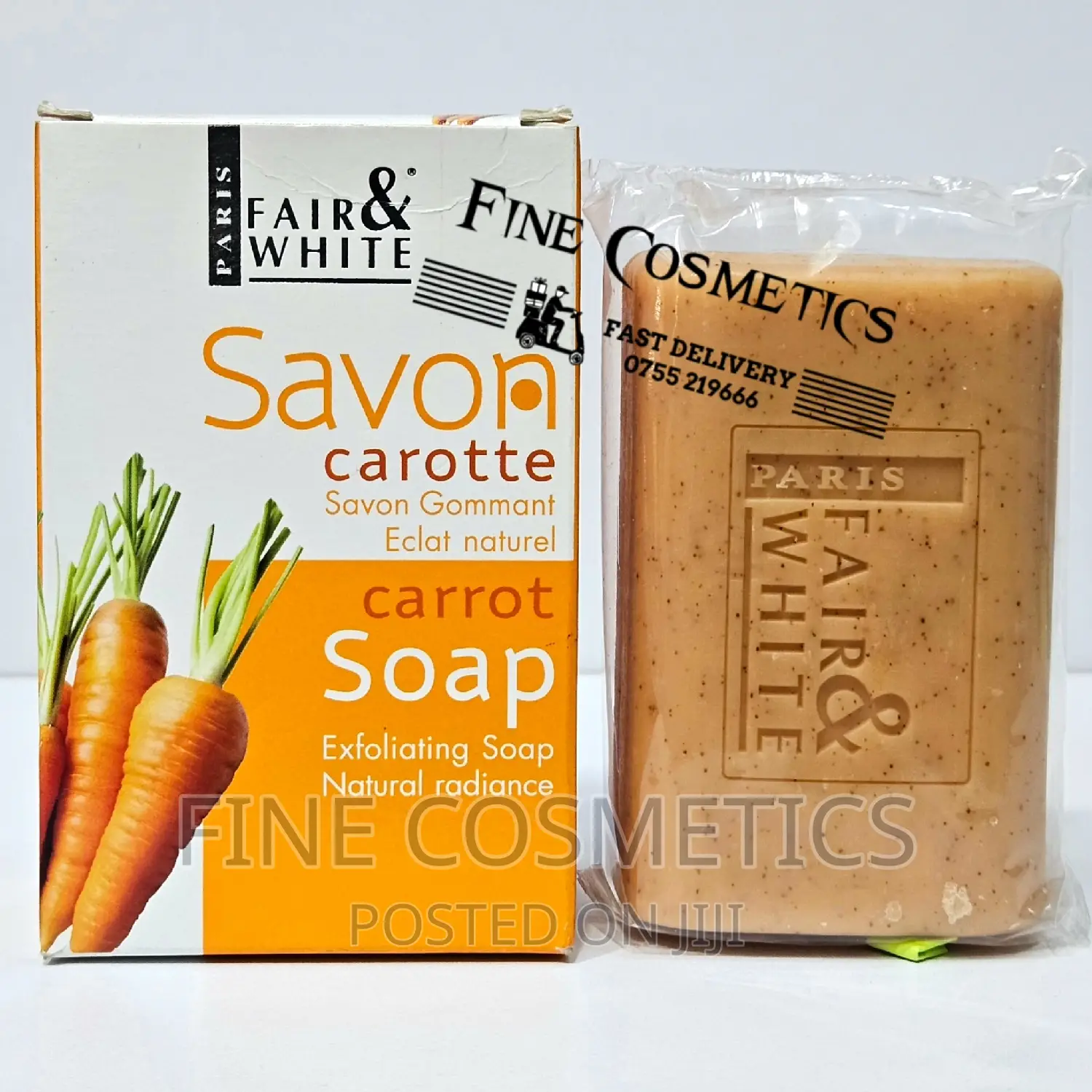 Fair And White Carrot Soap Natural Exfoliating Radiance Savo
