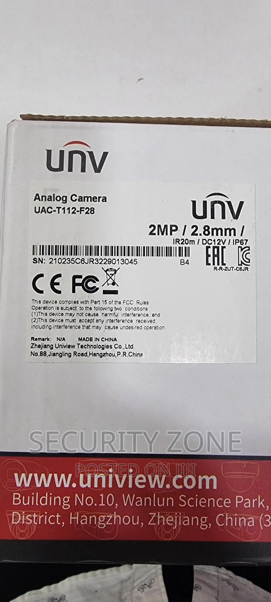 UNV Analog Cameras