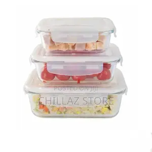 3pcs Glass Food Storage Containers.
